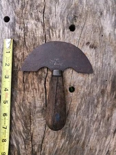 Vintage CS Osborne Leather Working Oval Half Moon Knife