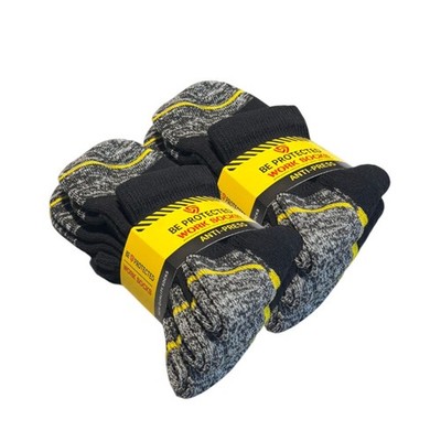 Arbeitssocken kurz - Herren Quarter WORK Socken Baumwolle Schwarz | 6 Paar