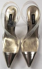 Nine West High Heel Shoes Women's 7M Gold Slingback Stiletto Pointed Toe Pumps