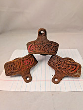 1 ANTIQUE RUSTIC COCA COLA WALL MOUNT BOTTLE OPENER RUSTY  WEATHERED PATINA