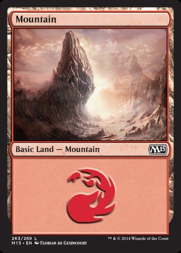 Mountain (263)~263/269~LP~(M15) - Magic 2015~MTG