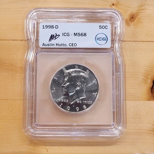 1998-D Kennedy Half Dollar 50C ICG MS68 Austin Hutto Signed