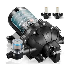 Fresh Water Pump 12V DC 6.5GPM 70PSI for RV Marine Yacht Caravan