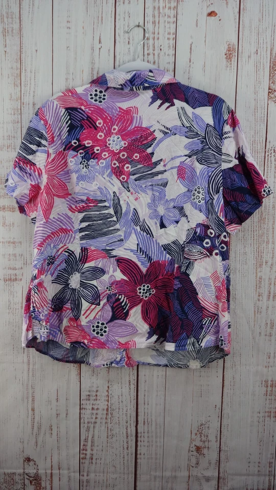 Camisa floral Gloria Vanderbilt para mujer 1X vintage abotonada Bloommingcore artística Foto 2 de 4