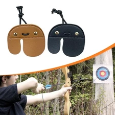 Archery Finger Tab Sports PU Leather for Practice for Recurve Bows