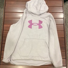 Under Armour Youth SZ L Fleece Big UA Logo Pullover All-Season Hoodie YOUTH L