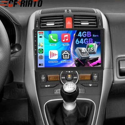 4G+64GB Für Toyota Auris 2006-12 Android 15 Autoradio 9'' CarPlay GPS Navi FM RDS