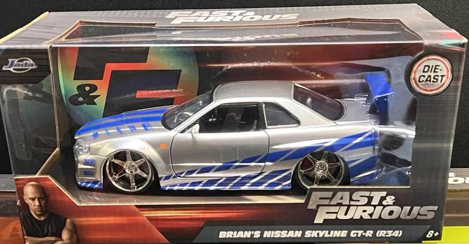 Jada 1:24 Fast & Furious Brian's Mitsubishi Evolution VII Supra Skyline Lot Of 3 - Image 2 of 4