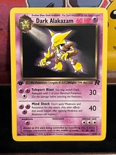 Pokemon TCG Dark Alakazam Card 18/82 1st Edition RARE Team Rocket 2000 LP