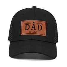 New Dad Gifts Fathers Day Hats First Time for Men,2025 X-Large 2025/Black/Black