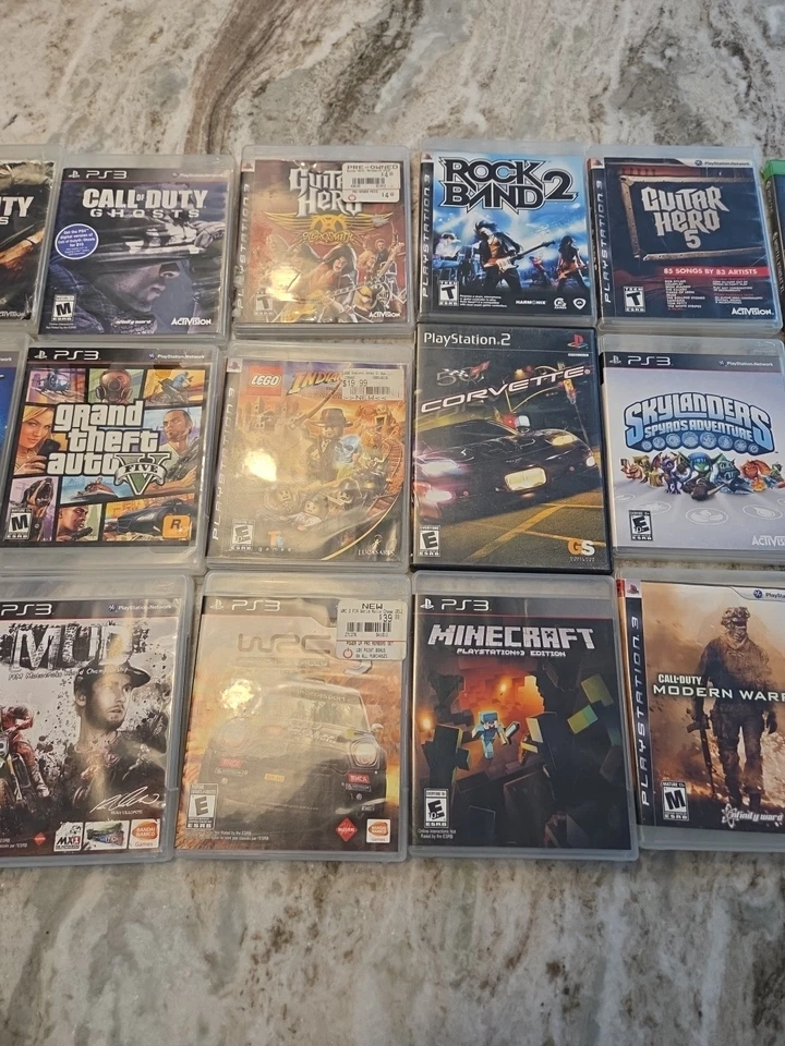 Lote 18 Juegos PS2 PS3 Xbox One COD Pac Man Guitar Hero Rock Band Lego Foto 3 de 4