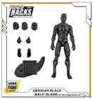 Obsidian Black Vitruvian HACKS Blank Male Action Figure 3 3/4" Boss Fight