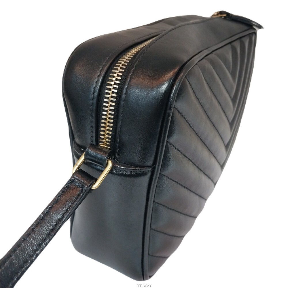 Borsa a tracolla Saint Laurent Lou fotocamera nappa 612544 139239941