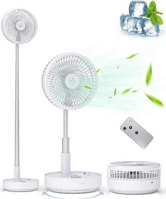 Tragbarer oszillierender Standventilator, wiederaufladbarer batteriebetriebener USB Bodentisch 