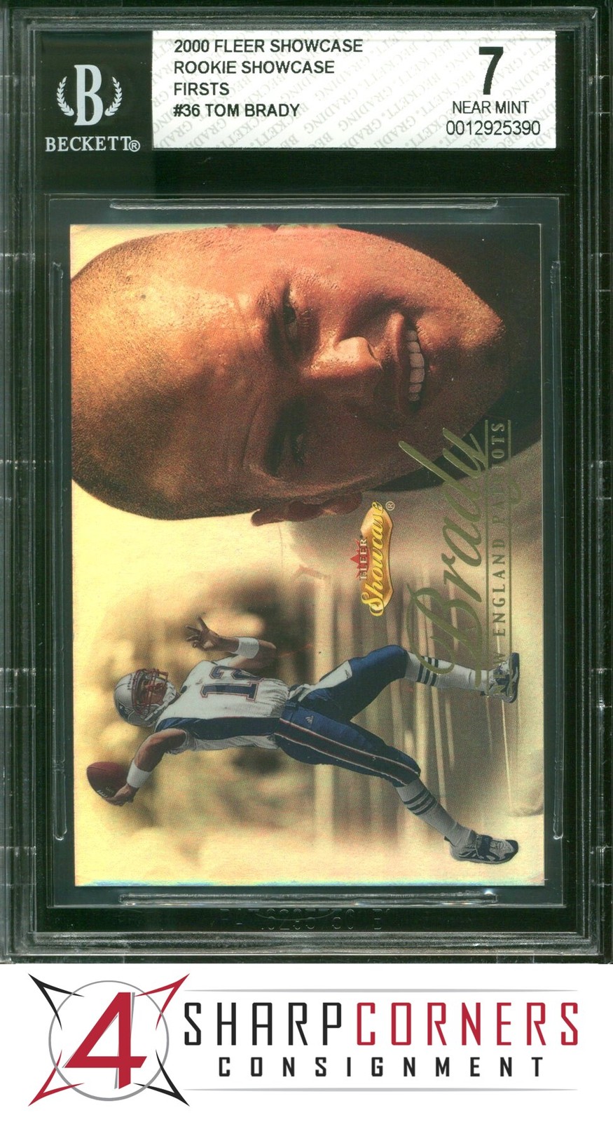 Tom Brady Fleer Showcase Rookie Showcase First #36 Base