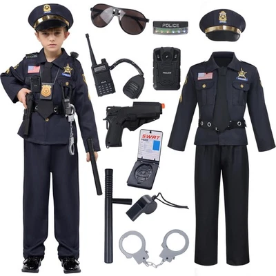 Costume de police pour Enfants Cosplay d'Halloween - Photo 1/4