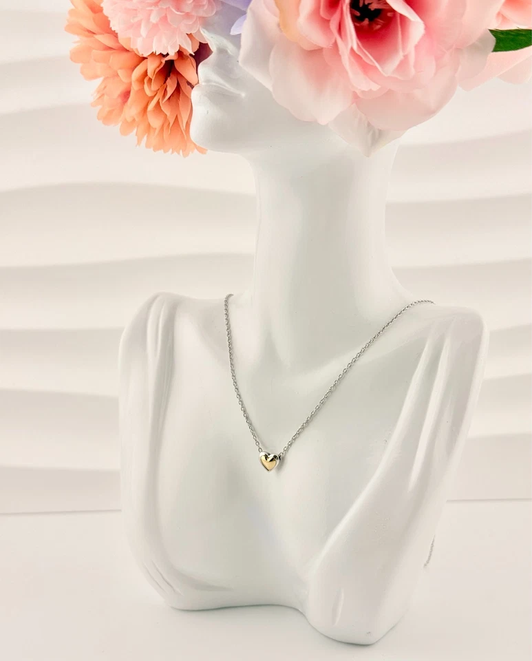 LIMITED EDITION New Pandora Two-tone Domed Golden Heart Necklace 399399C00-45cm - Image 3 of 4