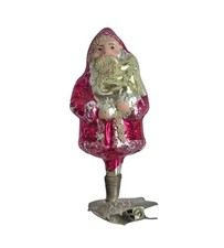 Glasornament Santa Claus, Santa On Zwicker To 1930 (#18885)