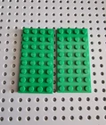 LEGO Plate Building Plate Base Plate Flat 2 Pieces Green 4x8 Green 3035 R2