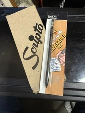 12 Vintage 1980s Scripto Erasable Pens Black NOS Sealed T509F