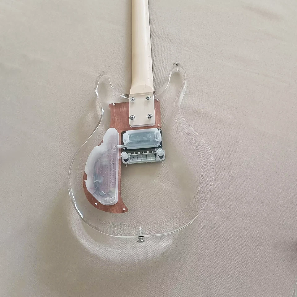 6 String Acrylic Electric Guitar Dan Armstrong Crystal Transparent Guitar - Image 3 of 4