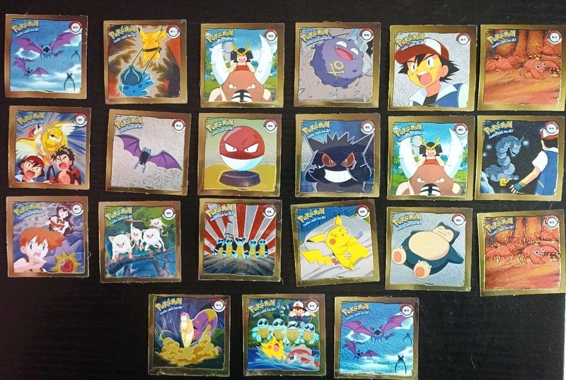 Vintage Pokemon Sticker Lot Of 21