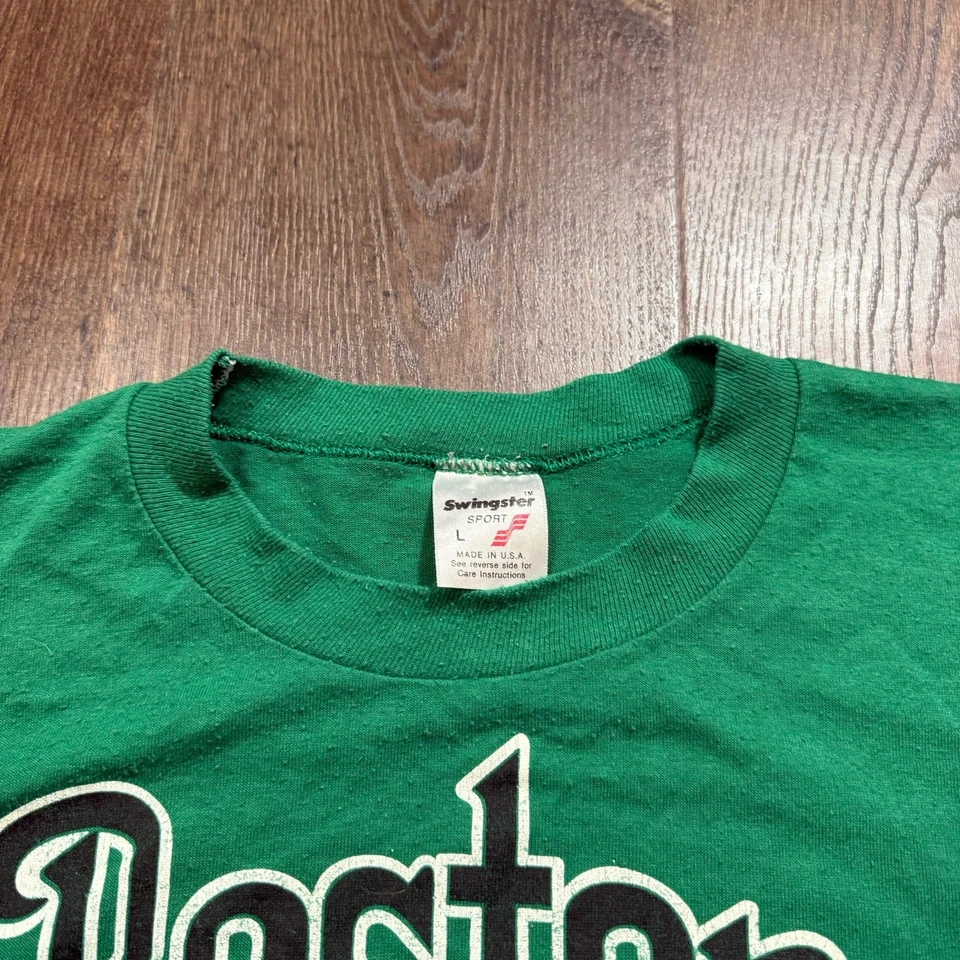 Camiseta De Colección Boston Celtics Años 80 Papel Delgada Baloncesto Pájaro Mchale Parroquia Foto 3 de 4