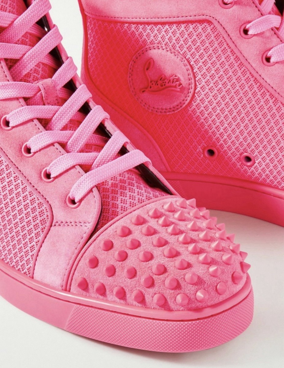 Christian Louboutin Pink Seavaste 2 High Top Sneakers US 11/EUR 44