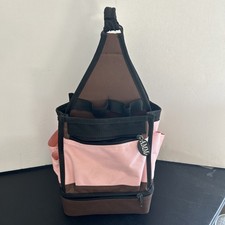 AMM Tote-ally Cool On the Go Craft Bag Pink Brown Canvas-Scrapbooking  Garden