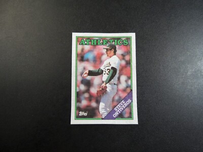 1988 Topps Cloth Blank Back Test Baseball Card Steve Ontiveros Athletics A's 
