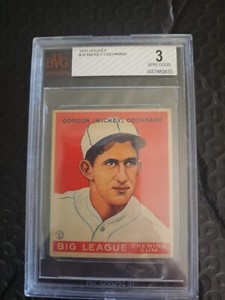 GORDON MICKEY COCHRANE HOF 1933 Goudey #76 BVG 3: Philadelphia Athletics