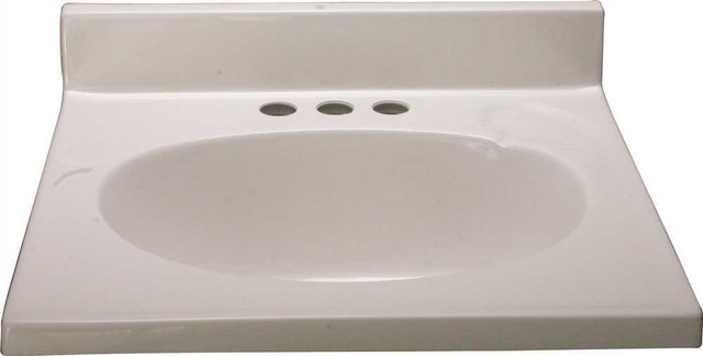 Premier 31 X 19 White Cultured Marble Single Bowl Bathroom Vanity Top 112011 Ebay