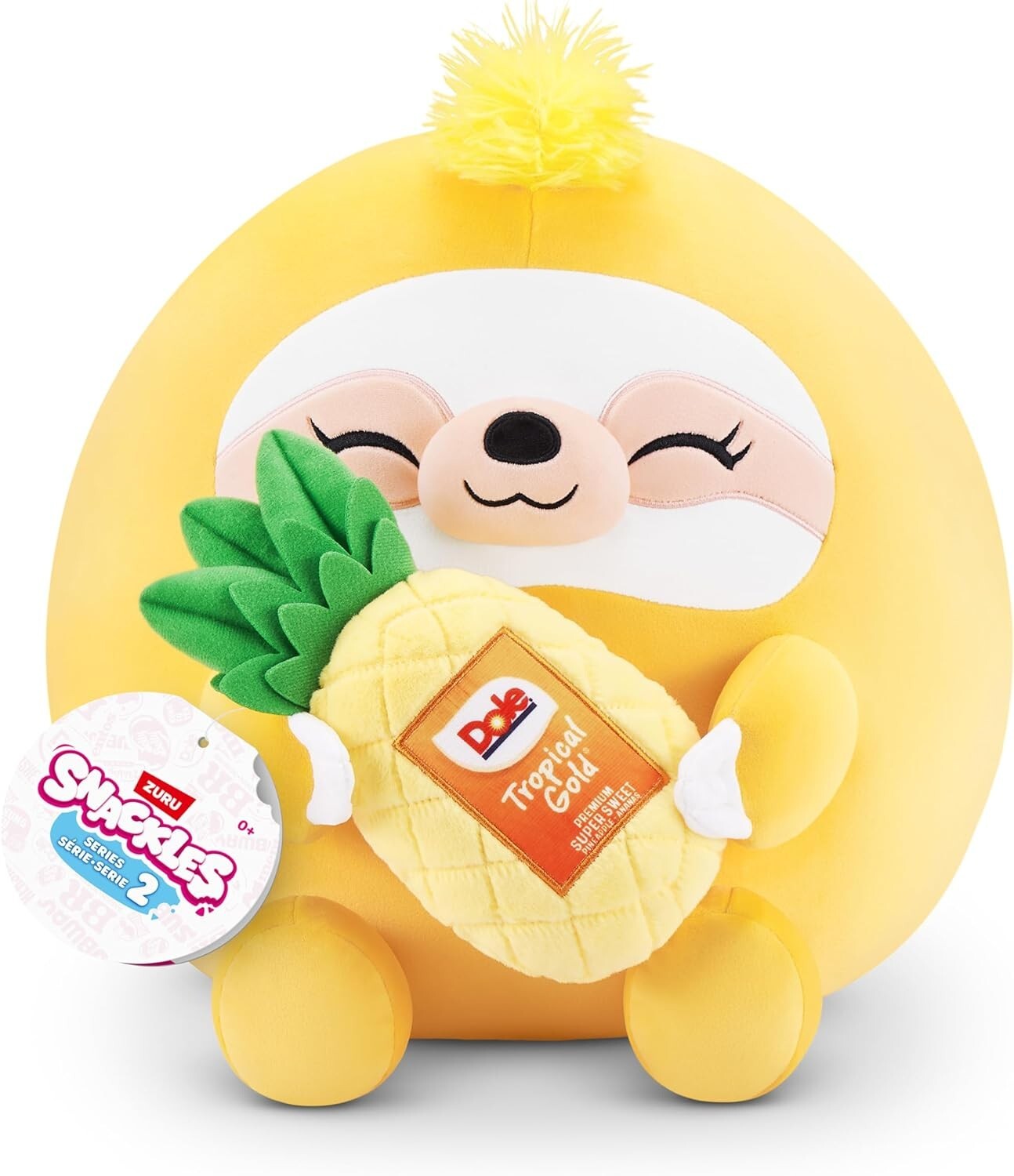 Snackles 14""  Plush - Sloth & Dole (Pineapple)  - New With Tag