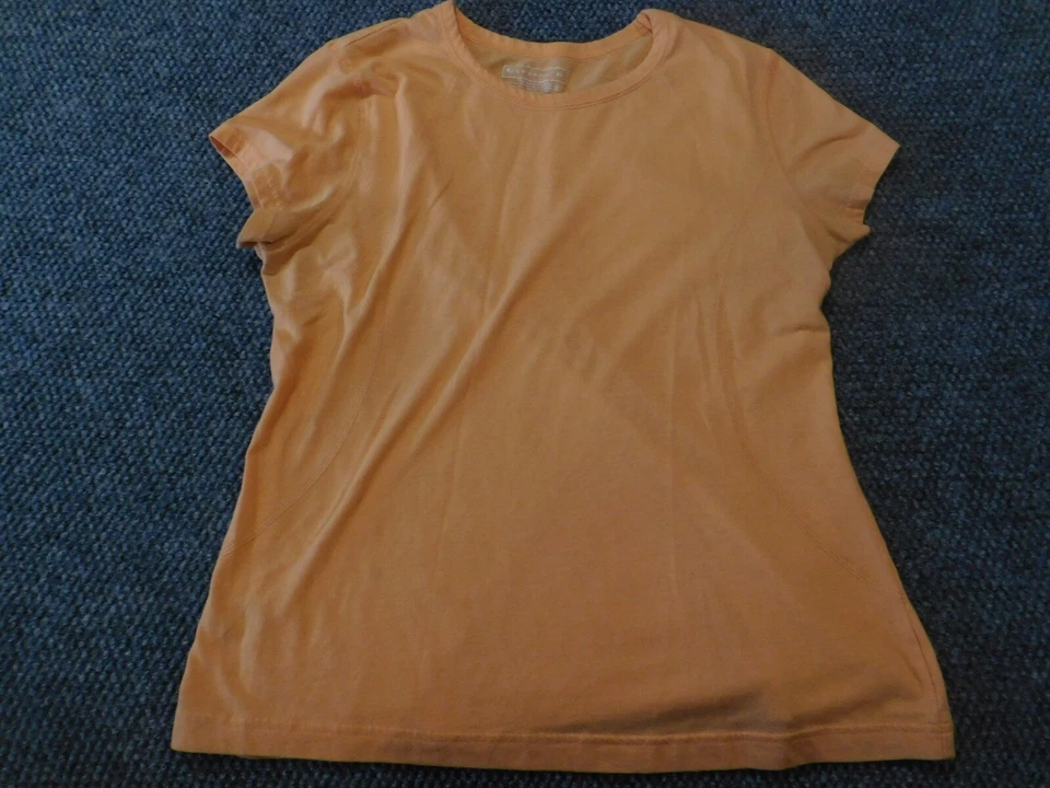 Tek Gear 女式衬衫特大号橙色 T 恤弹力活动 — 第 2/4 张图片