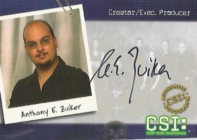 CSI Serie 2 - B11 Anthony E Zuiker ''Creator / Producer'' Autogrammkarte