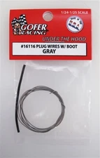 Gofer Racing 16116 1/24-1/25 Scale Plug Wires W/Boot Gray
