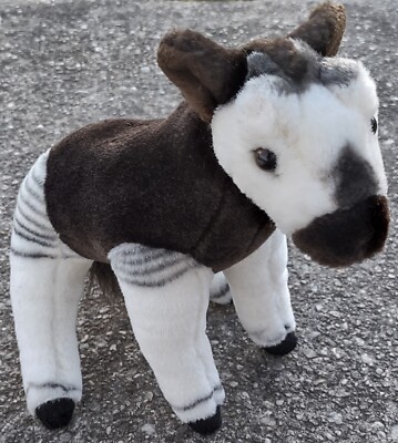 Vintage K&M International Okapi 8'' Plush Toy - AKA Forest Giraffe