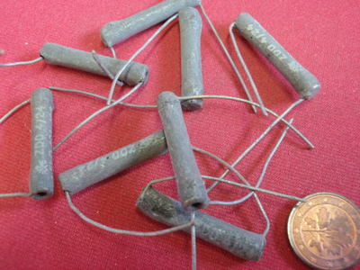RARE! HIGH LOAD RESISTOR 1.5K Ohm 4W WIRE D5x27mm 11x 26038