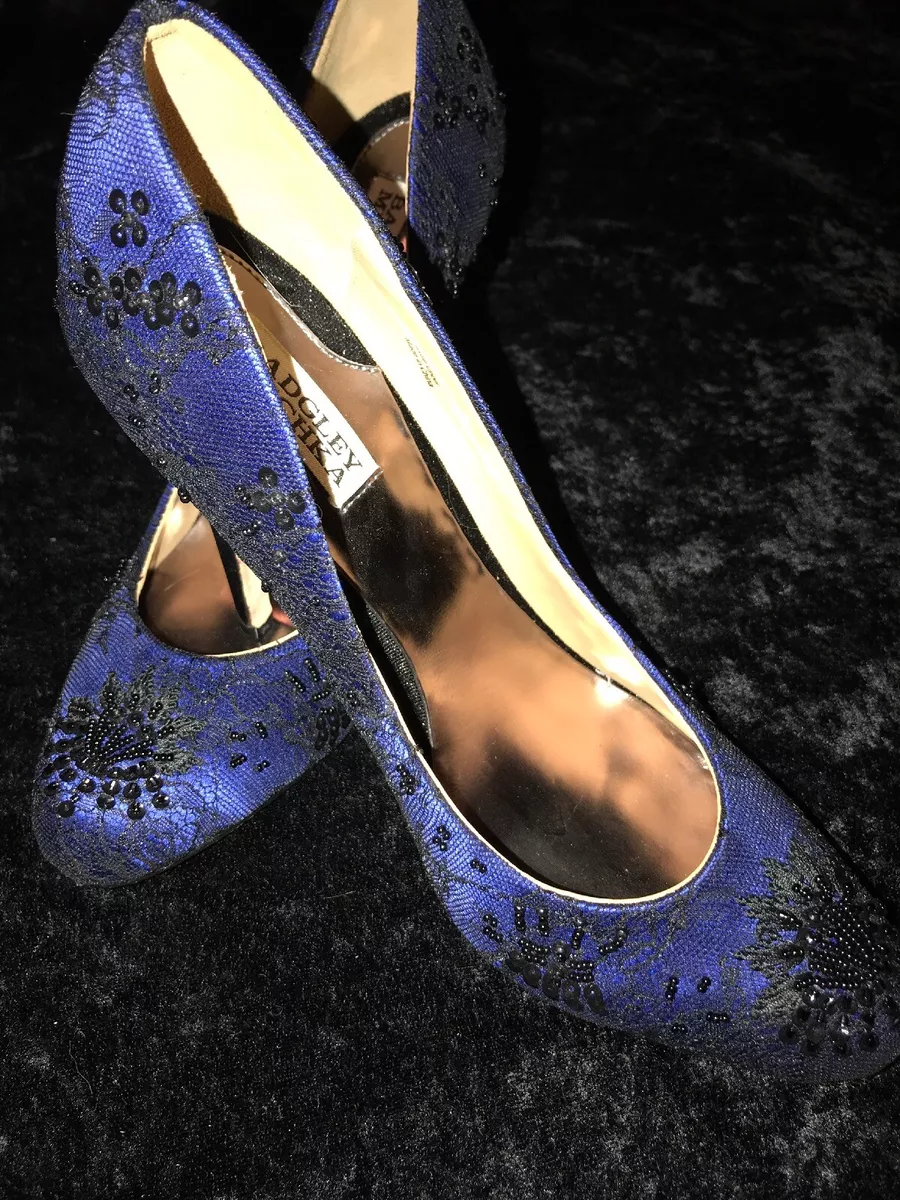 Badgley mischka royal store blue shoes