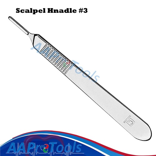 Manija de bisturí de dermaplaning AApro 10 piezas mango de acero/mango utilizable - Imagen 4 de 6