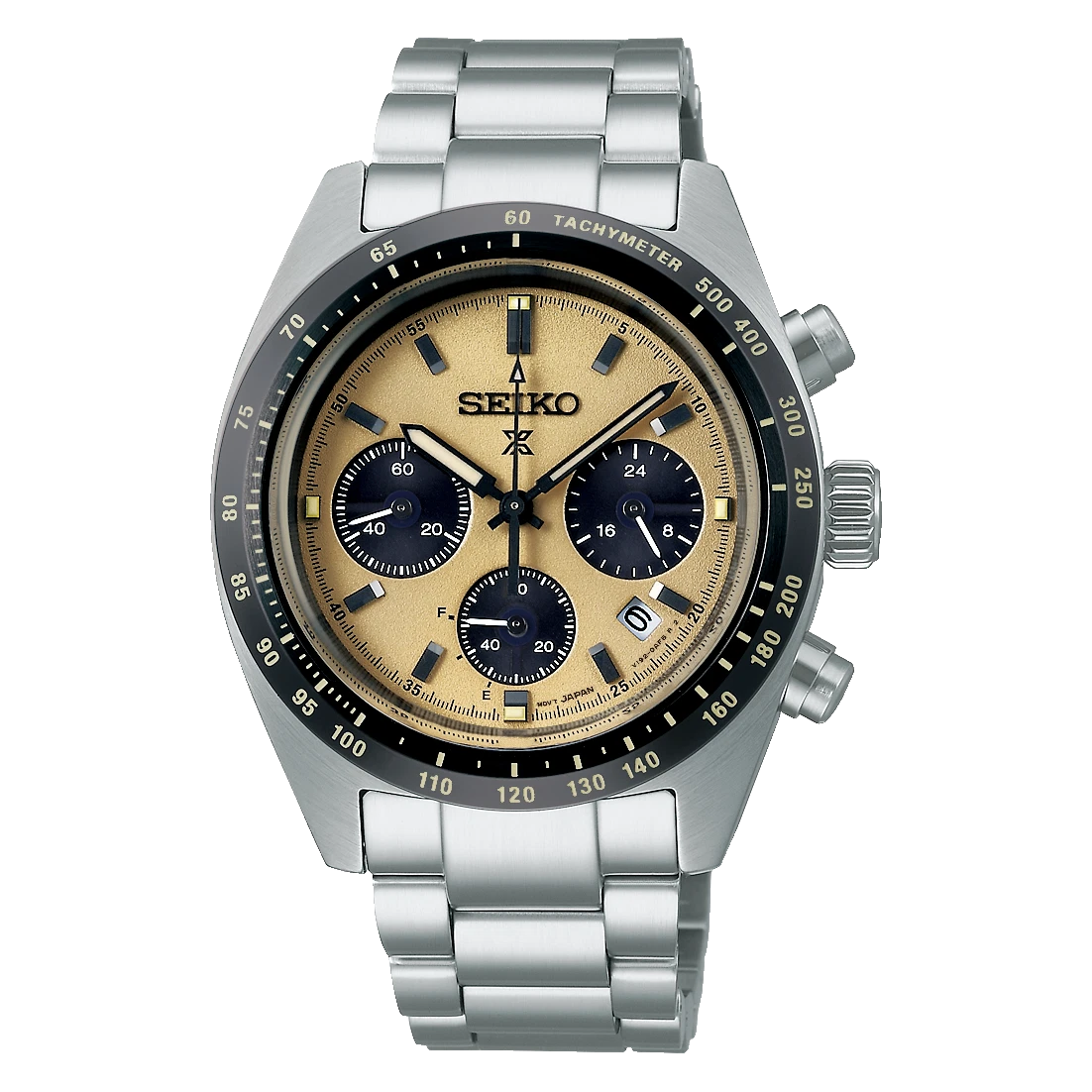 Seiko Men s Prospex Solar Champagne Dial Stainless Steel Watch SSC817