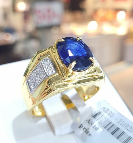 Lundan Blue topaz  925 Sterling Silver, Stylish Men Ring, Men Ring, Men Jewelry - 第 1/2 張圖片