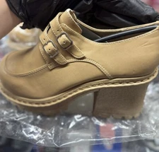 TOP MODA Chunky Platform Shoes 7 Tan As Is