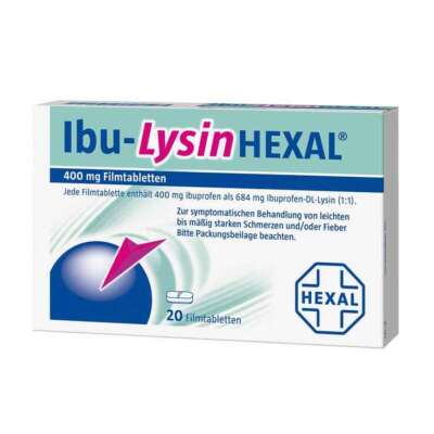 Ibu-Lysin Hexal 400 mg Filmtabletten · 20 St · PZN 07532243 736404