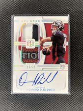 2022 Panini National Treasures Football Desmond Ridder NFL Gear RPA # /25 AUTO