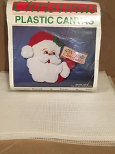 Vintage National Yarn Crafts Santa Face Plastic Canvas Kit