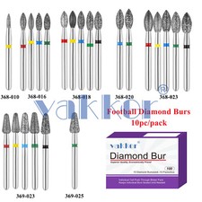 Dental Diamond Burs FG Football Egg Super Fine Medium Coarse Grit 368 369 379