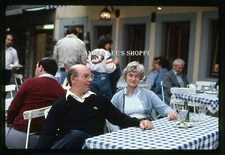 1981 Slide Rothenburg Germany People Man Woman Outdoor Cafe #2372