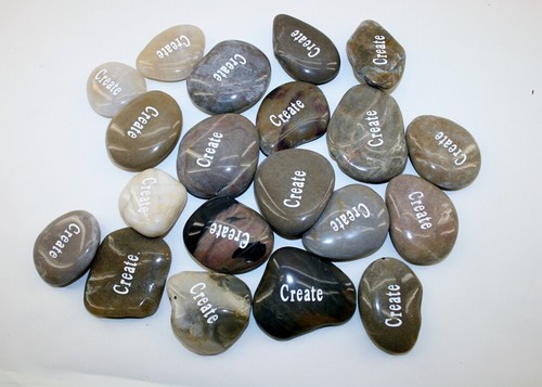 Lote de 40 piezas Piedras de Palabra Inspiradoras Grabadas Lograr Creer Sueño Esperanza Fe Amor - Imagen 12 de 57