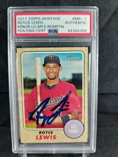 2017 TOPPS HERITAGE MYSTERY ROYCE LEWIS SIGNED PSA/DNA AUTHENTIC AUTO TWINS Rare